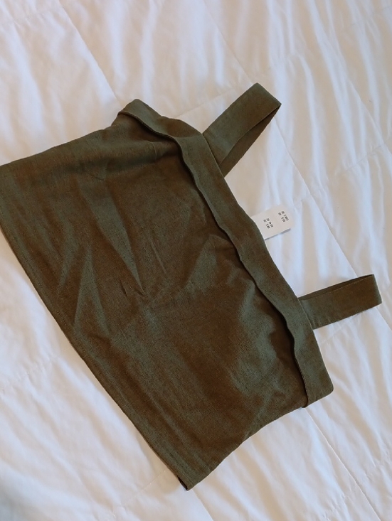 Abercrombie & Fitch Tops - Abercrombie Linen Olive Green Crop Tank with Wide Straps